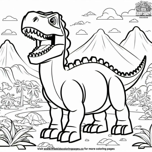 Lego dinosaurs roar coloring pages