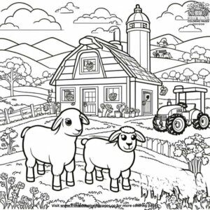 Lego Farmyard Coloring Pages