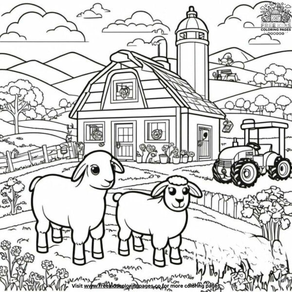 Lego farmyard coloring pages