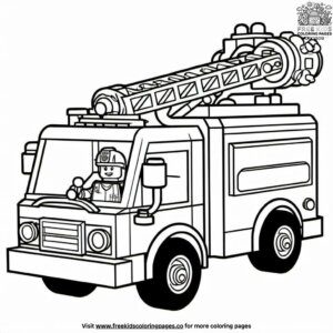 Lego Fire Truck Coloring Pages