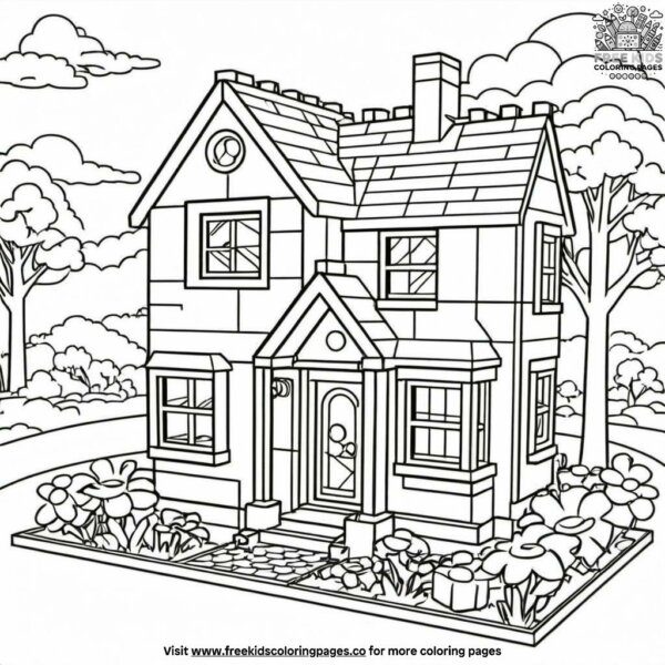 Lego house coloring pages