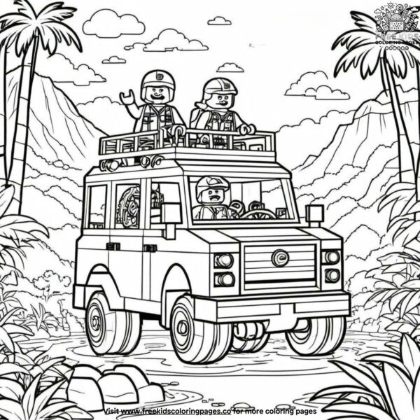 Lego jungle safari coloring pages