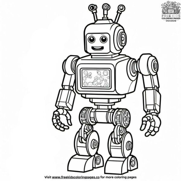 Lego robot builders coloring pages