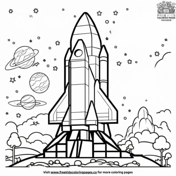 Lego rocket coloring pages