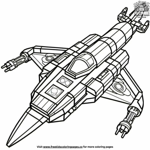 Lego spaceship coloring pages