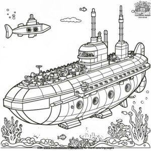 Lego Submarine Coloring Pages