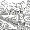 Lego Train Tracks Coloring Pages