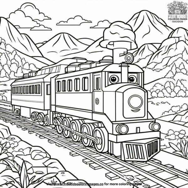 Lego train tracks coloring pages