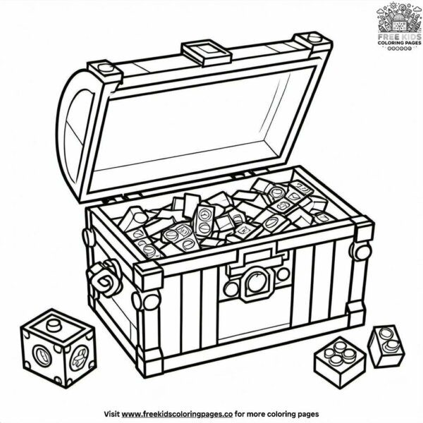 Lego treasure chest discovery coloring pages