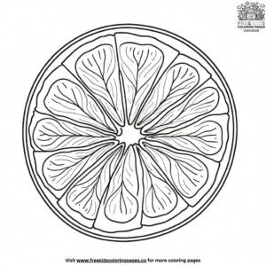 Lemon Slice Coloring Pages