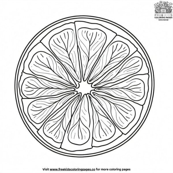 Lemon slice coloring pages