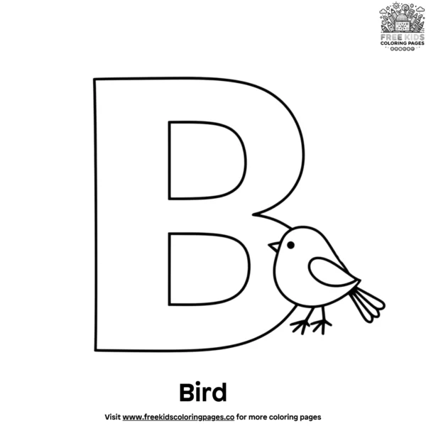 Letter b coloring pages