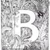 Letter B in the Jungle Coloring Pages