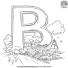 Letter B on the Farm Coloring Pages