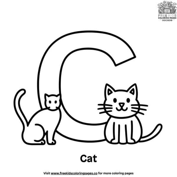 Letter c coloring pages