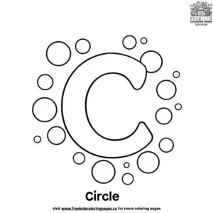 Letter C With Circle Coloring Pages