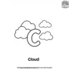 Letter C With Cloud Coloring Pages