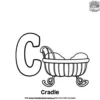 Letter C With Cradle Coloring Pages