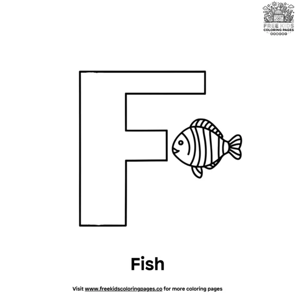 Letter f coloring pages