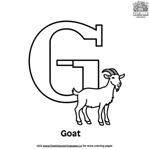 Letter g coloring pages