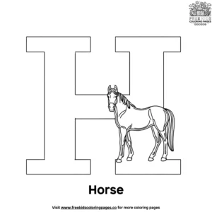 Letter H Coloring Pages