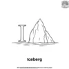 Letter I With Iceberg Coloring Pages