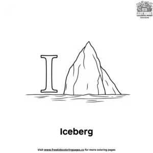 Letter I With Iceberg Coloring Pages