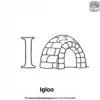 Letter I With Igloo Coloring Pages