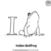 Letter I With Indian Bullfrog Coloring Pages