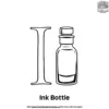 Letter I With Ink Bottle Coloring Pages