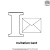 Letter I With Invitation Card Coloring Pages