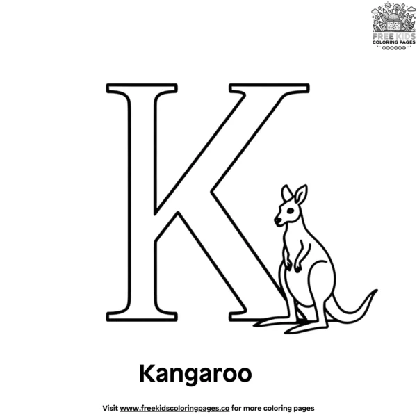 Letter k coloring pages