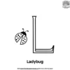 Letter L With Ladybug Coloring Pages