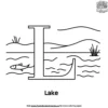 Letter L With Lake Coloring Pages