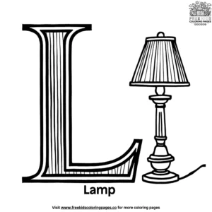 Letter L With Lantern Coloring Pages