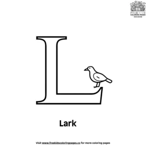 Letter L With Lark Coloring Pages