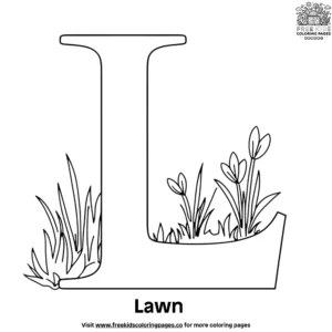 Letter L With Lawn Coloring Pages