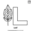 Letter L With Leaf Coloring Pages