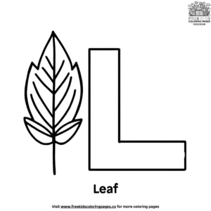 Letter L With Leaf Coloring Pages