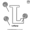 Letter L With Lollipop Coloring Pages