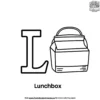 Letter L With Lunchbox Coloring Pages