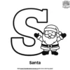 Letter S With Santa Coloring Pages