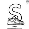 Letter S With Shoe Coloring Pages