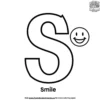 Letter S With Smile Coloring Pages