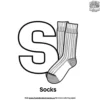 Letter S With Socks Coloring Pages