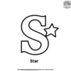 Letter S With Star Coloring Pages