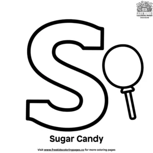 Letter S With Sugar Coloring Pages