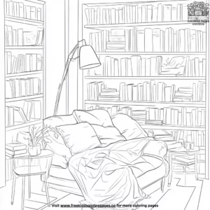 Library Corners Coloring Pages