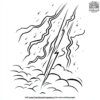 Lightning Bolt in a Storm Coloring Pages