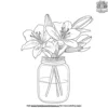 Lilies In A Jar Coloring Pages